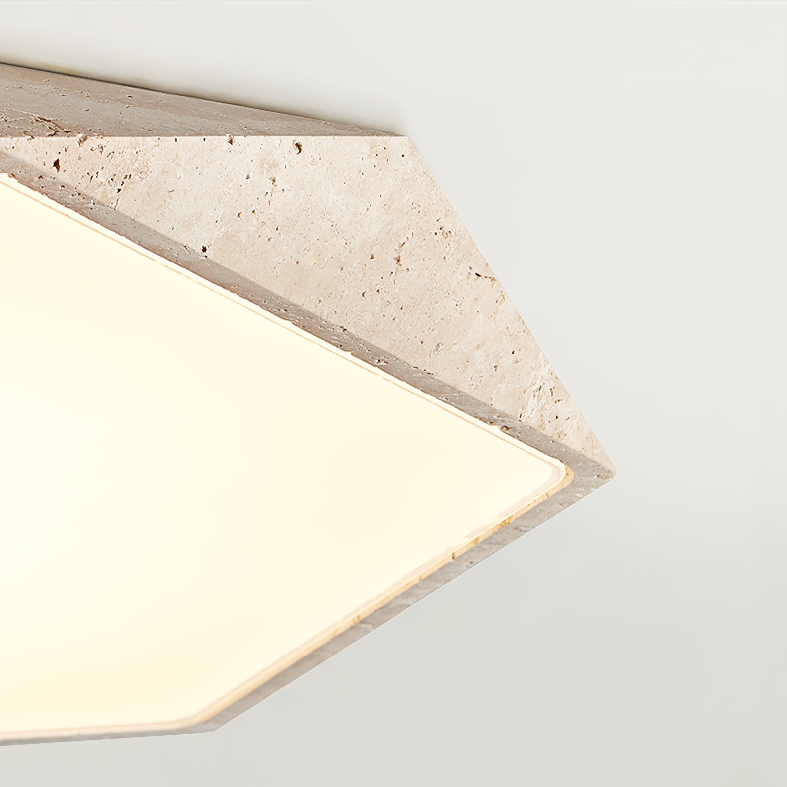 Hexagonal Travertine Ceiling Light - Blowlighting