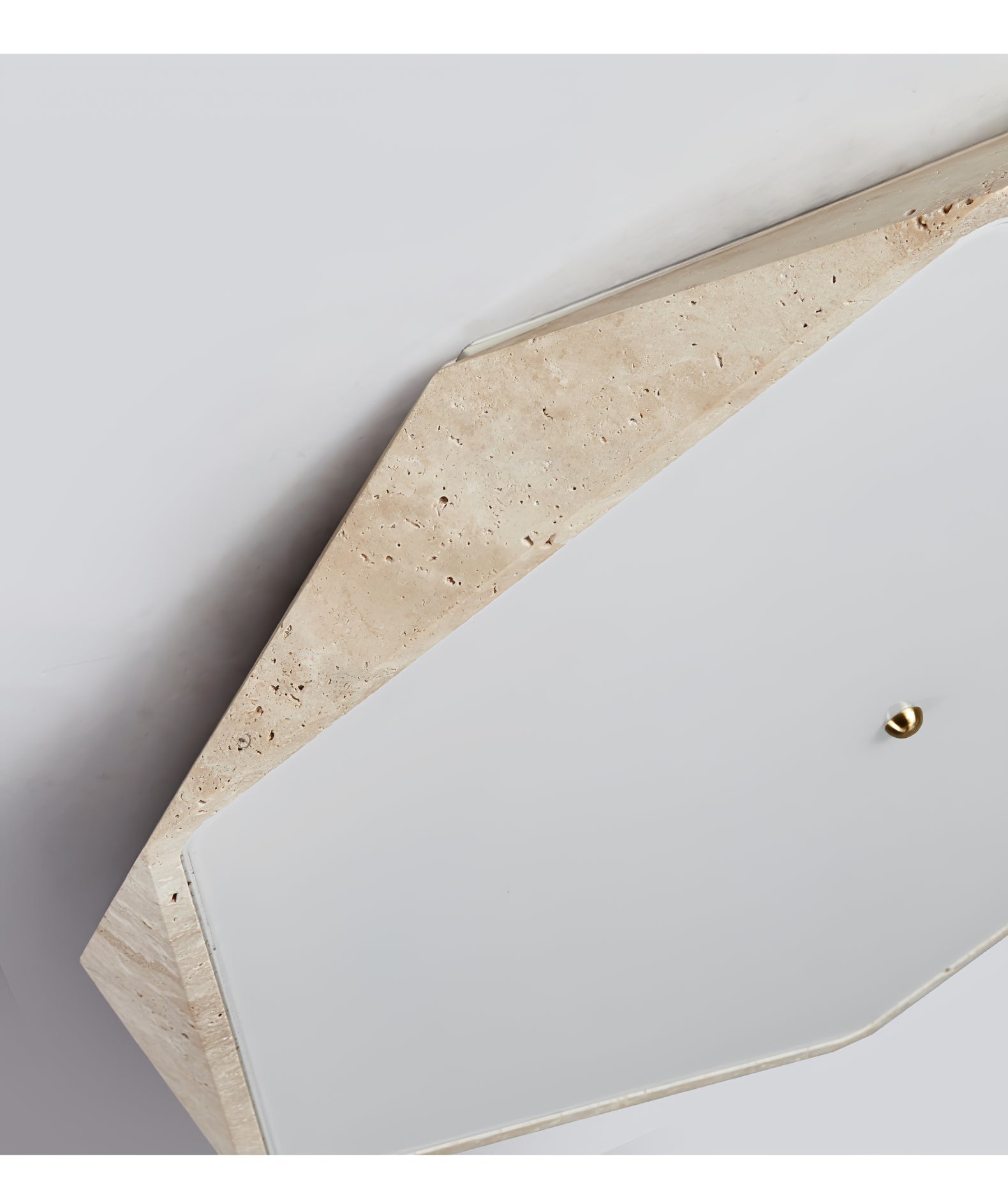 Hexagonal Travertine Ceiling Light - Blowlighting