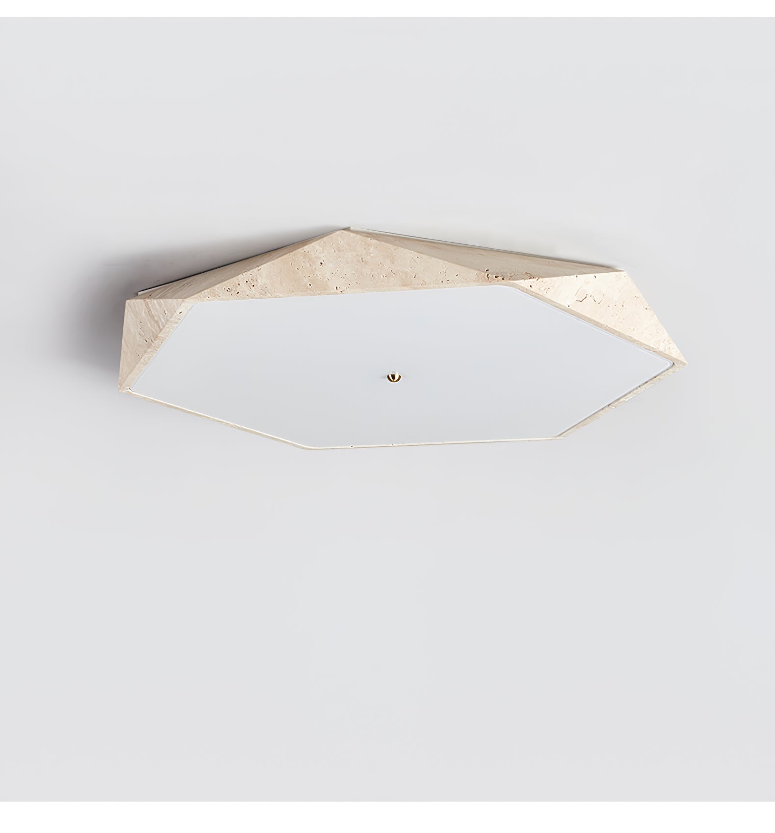 Hexagonal Travertine Ceiling Light - Blowlighting