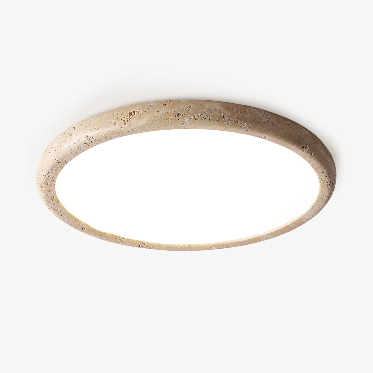 Aurrina Ring Frame Travertine Ceiling Light - Blowlighting