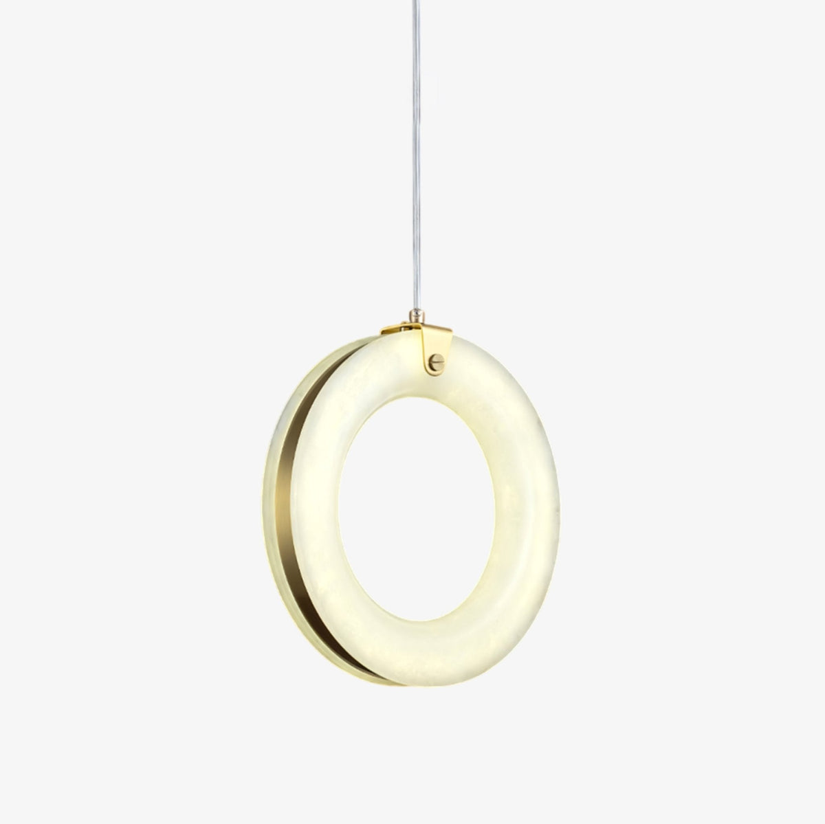 Pendant Light Alabaster Ring Modern Dining Room | Blowlighting