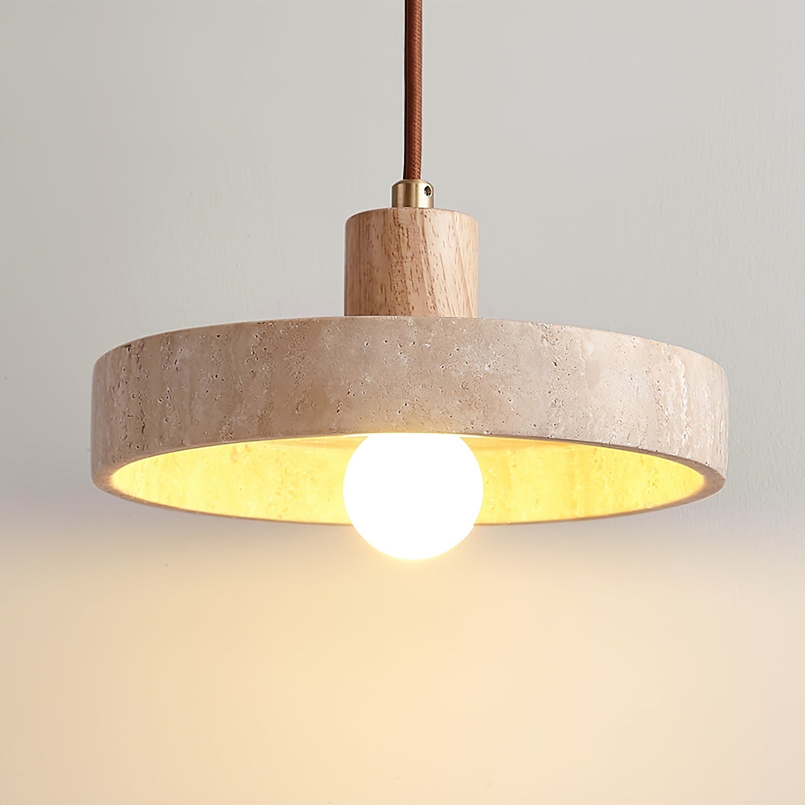 Evvynor Travertine Pendant Light - Blowlighting