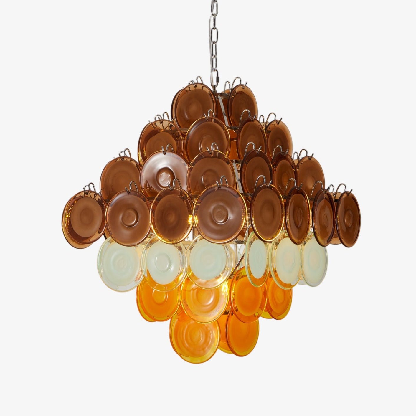Aurora Chandelier Retro Glass Disc Multicolor Vintage - Blowlighting