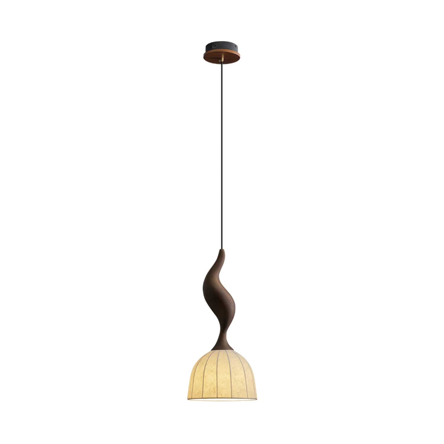 Colire Creativity Twisted Metal Wood Pendant Light - Blowlighting