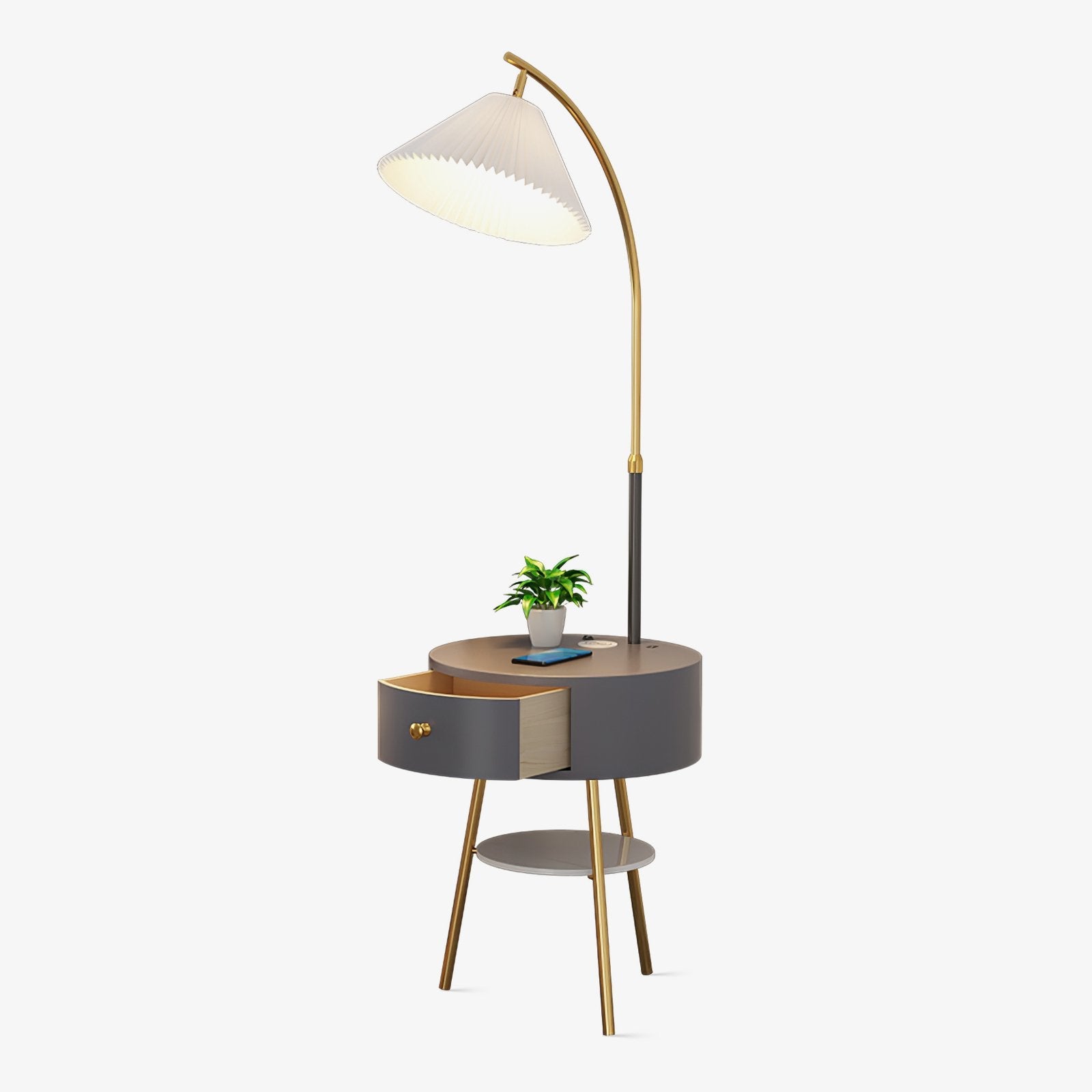 Pleated Arc Floor Light - Blowlighting