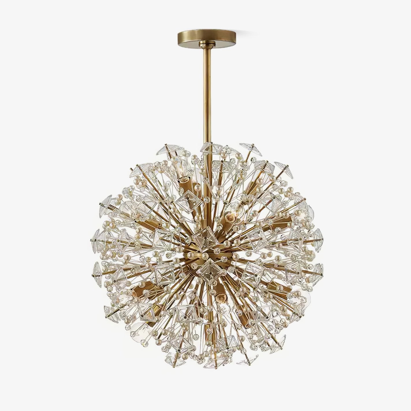 Aurora Chandelier Dickinson Gold Crystal Starburst - Blowlighting