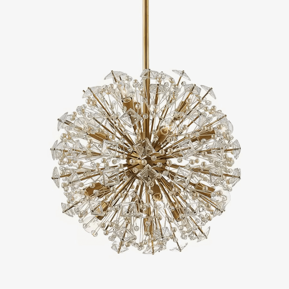 Aurora Chandelier Dickinson Gold Crystal Starburst - Blowlighting