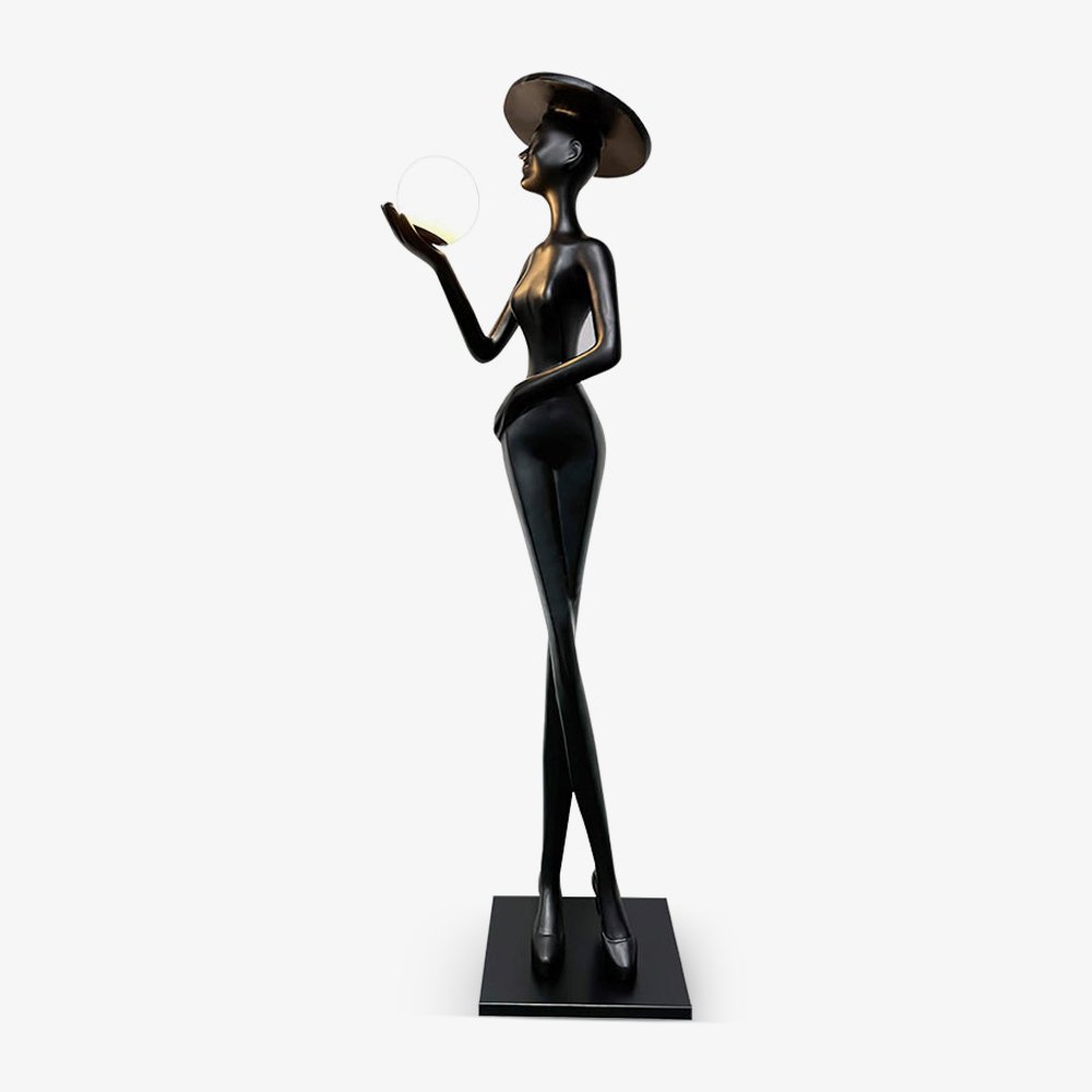 Zevinen Elegant Black Metal Floor Lamp - Blowlighting