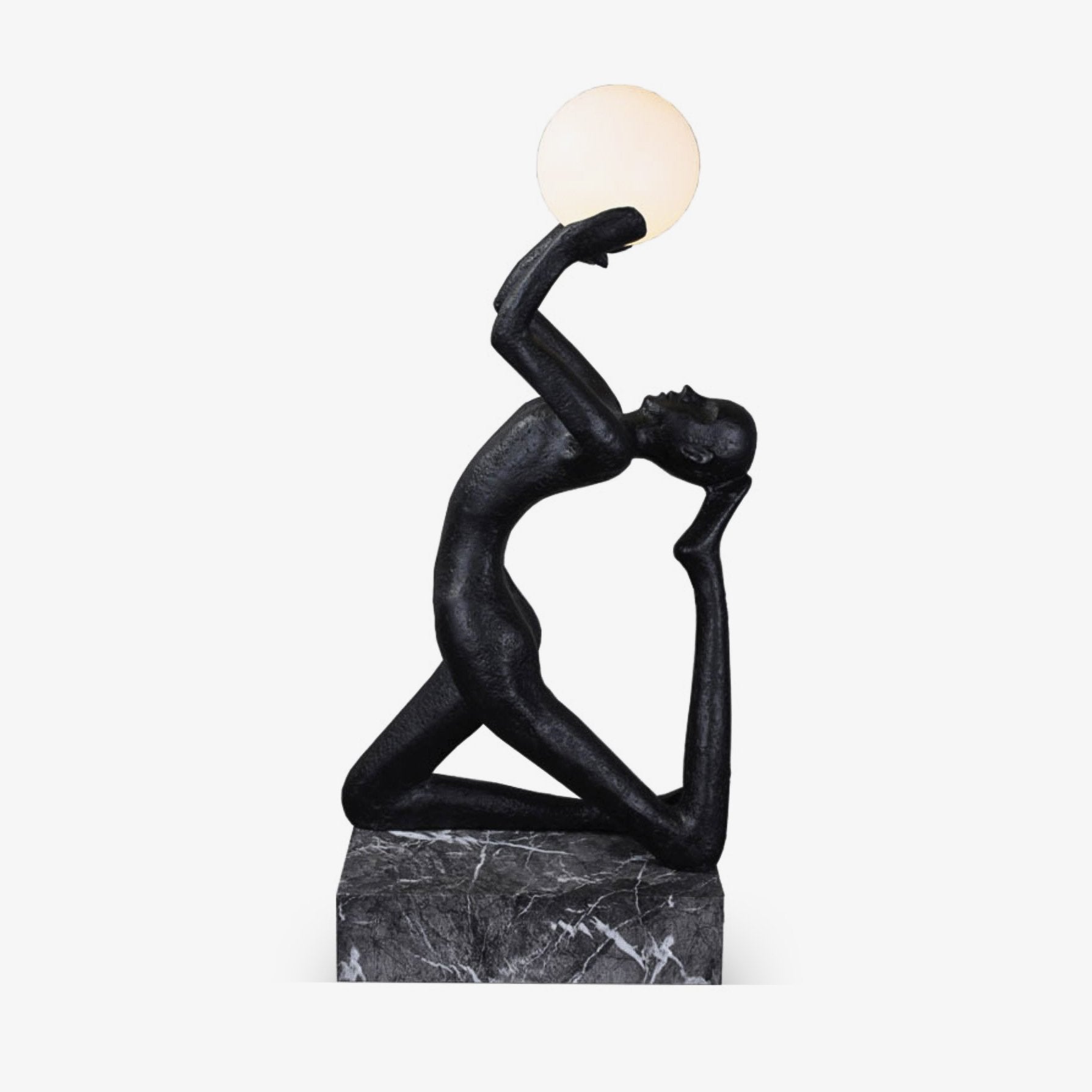 Evvinyra Contorted Black Metal Floor Lamp - Blowlighting