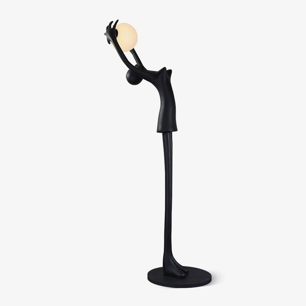 Lynorel Figurative Black Metal Floor Lamp - Blowlighting
