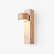 Zarinila Rectangular-Block Travertine Wall Light - Blowlighting