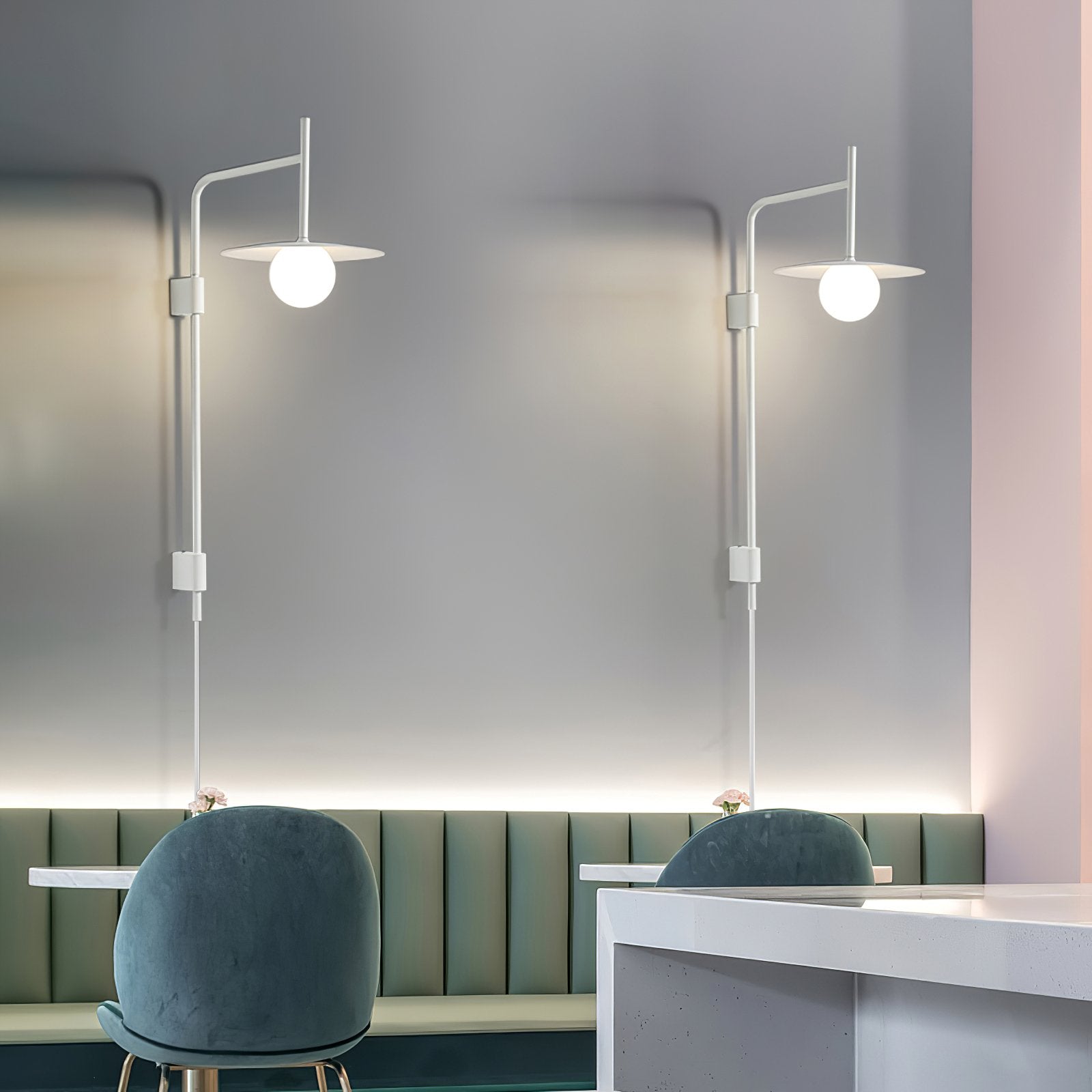 Gea Swing Arm Plug-in Wall Lamp - Blowlighting