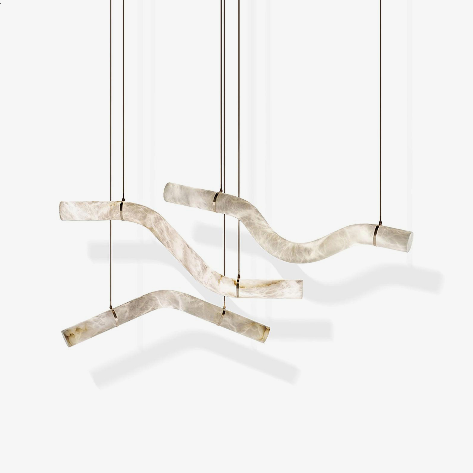Utalyra Curved Alabaster Pendant Light - Blowlighting