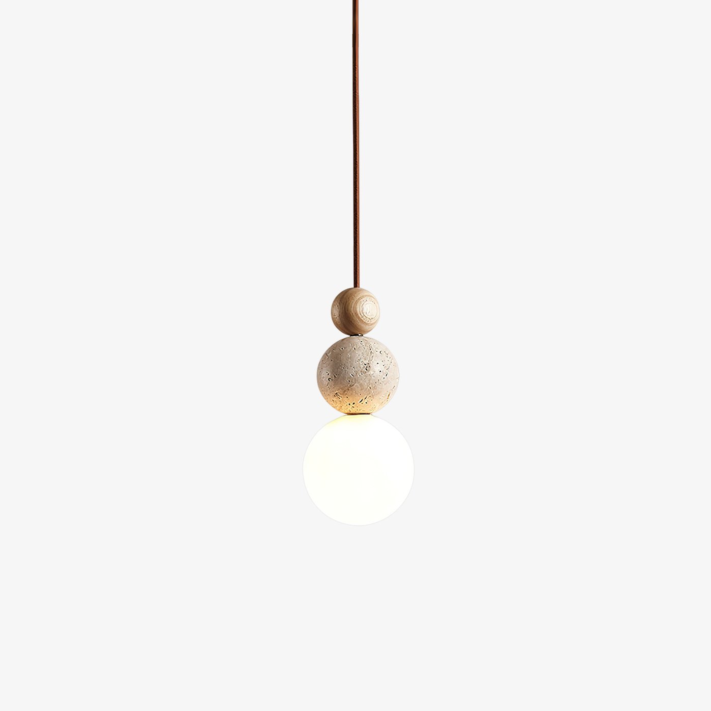 Ullaeia Sphere-Cluster Travertine Pendant Light - Blowlighting
