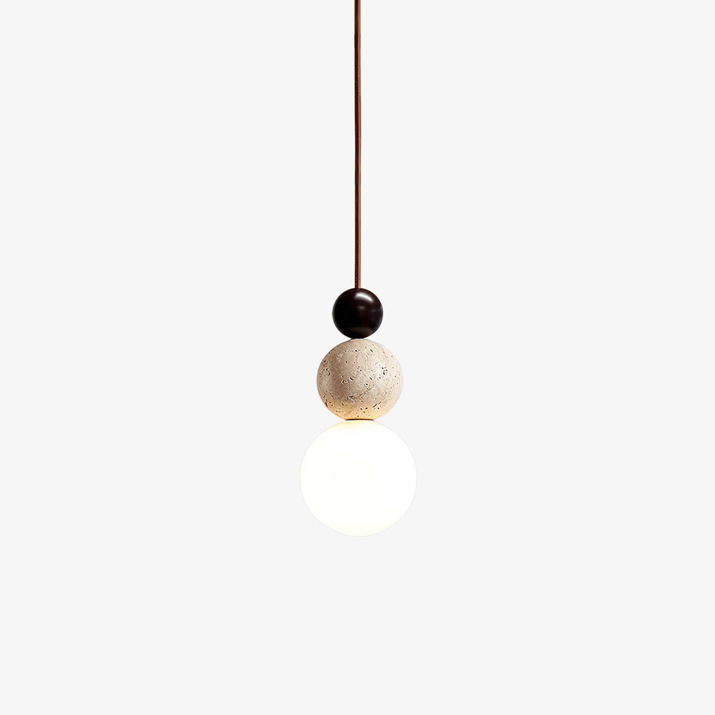 Ullaeia Sphere-Cluster Travertine Pendant Light - Blowlighting