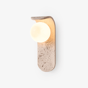 Cutalos Sconce-Frame Travertine Wall Light - Blowlighting