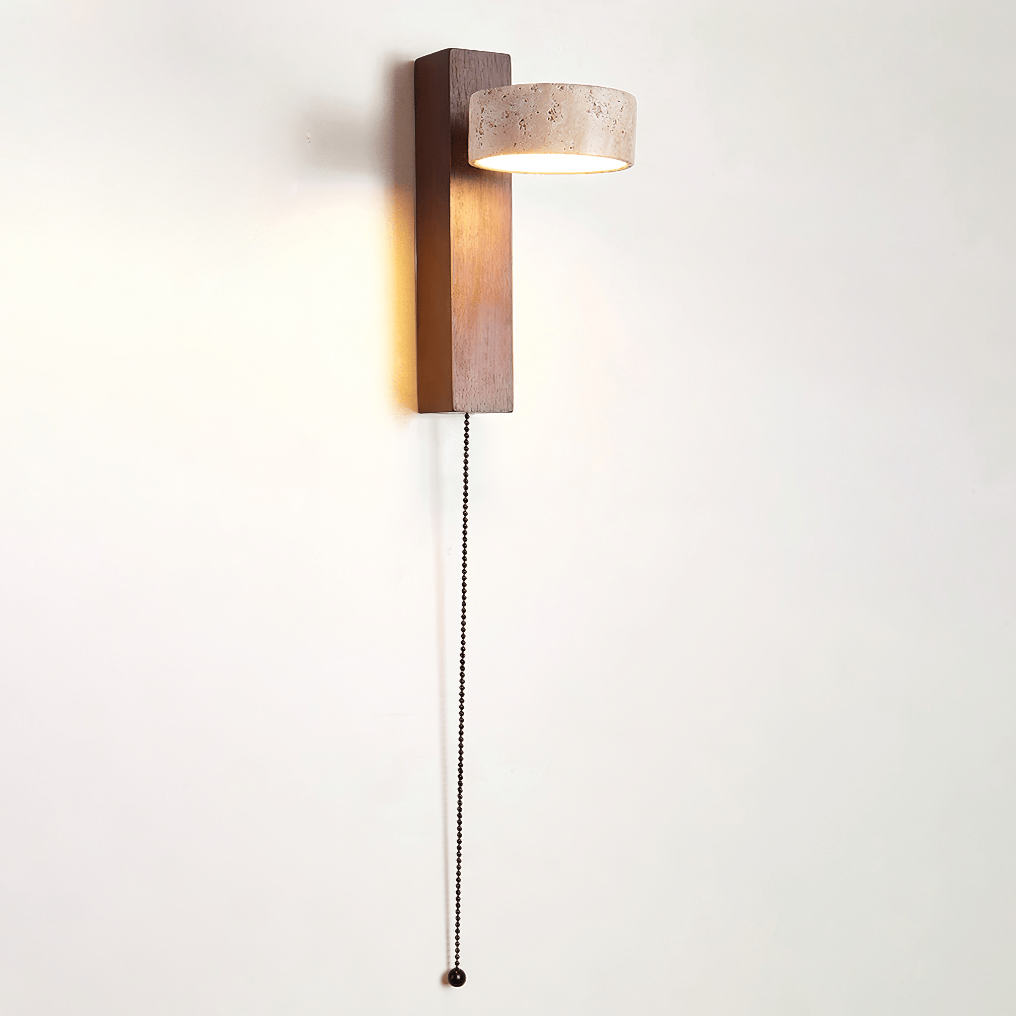 Ulvyna Cylinder-Stack Travertine Wall Light - Blowlighting