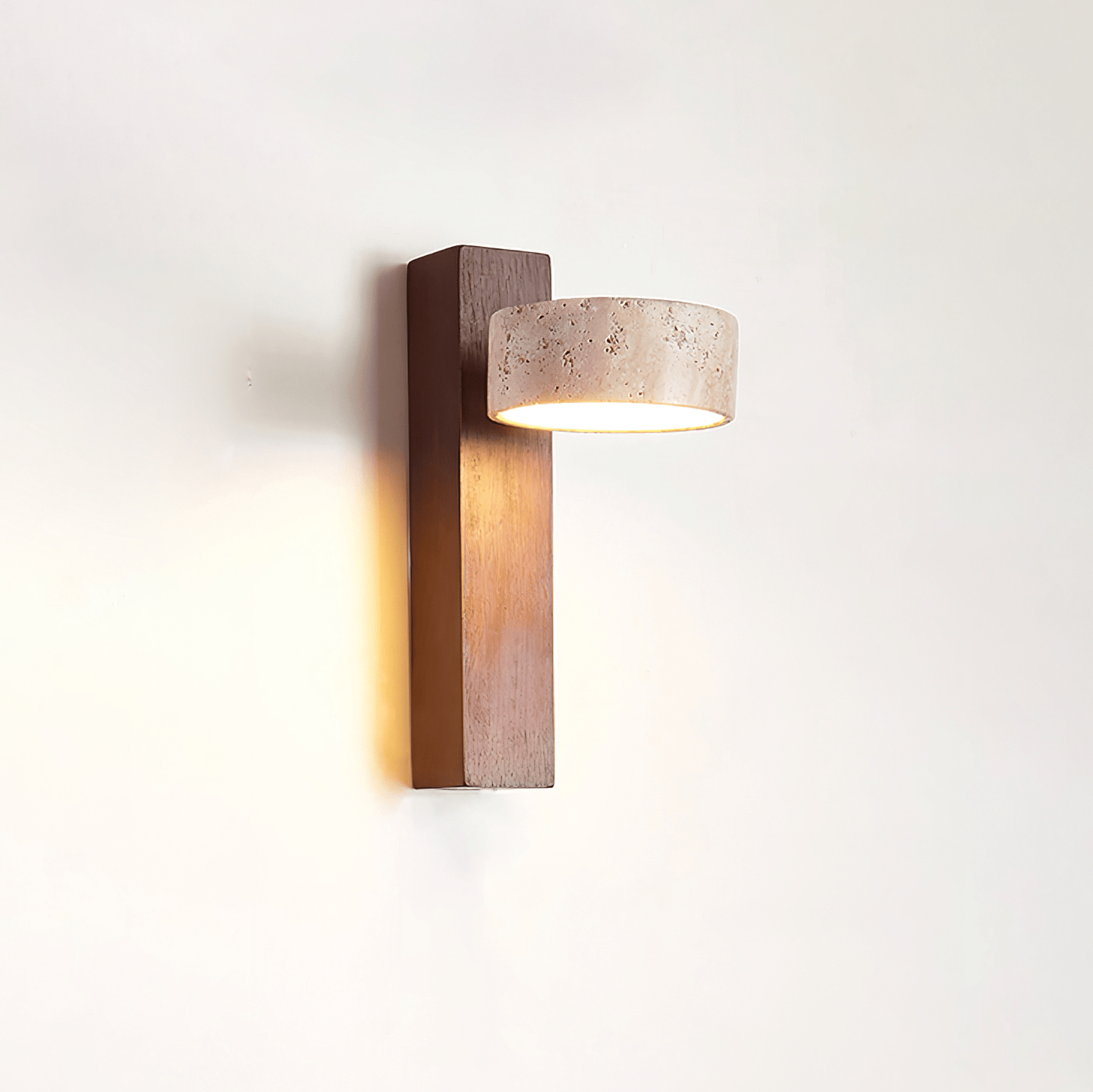 Ulvyna Cylinder-Stack Travertine Wall Light - Blowlighting