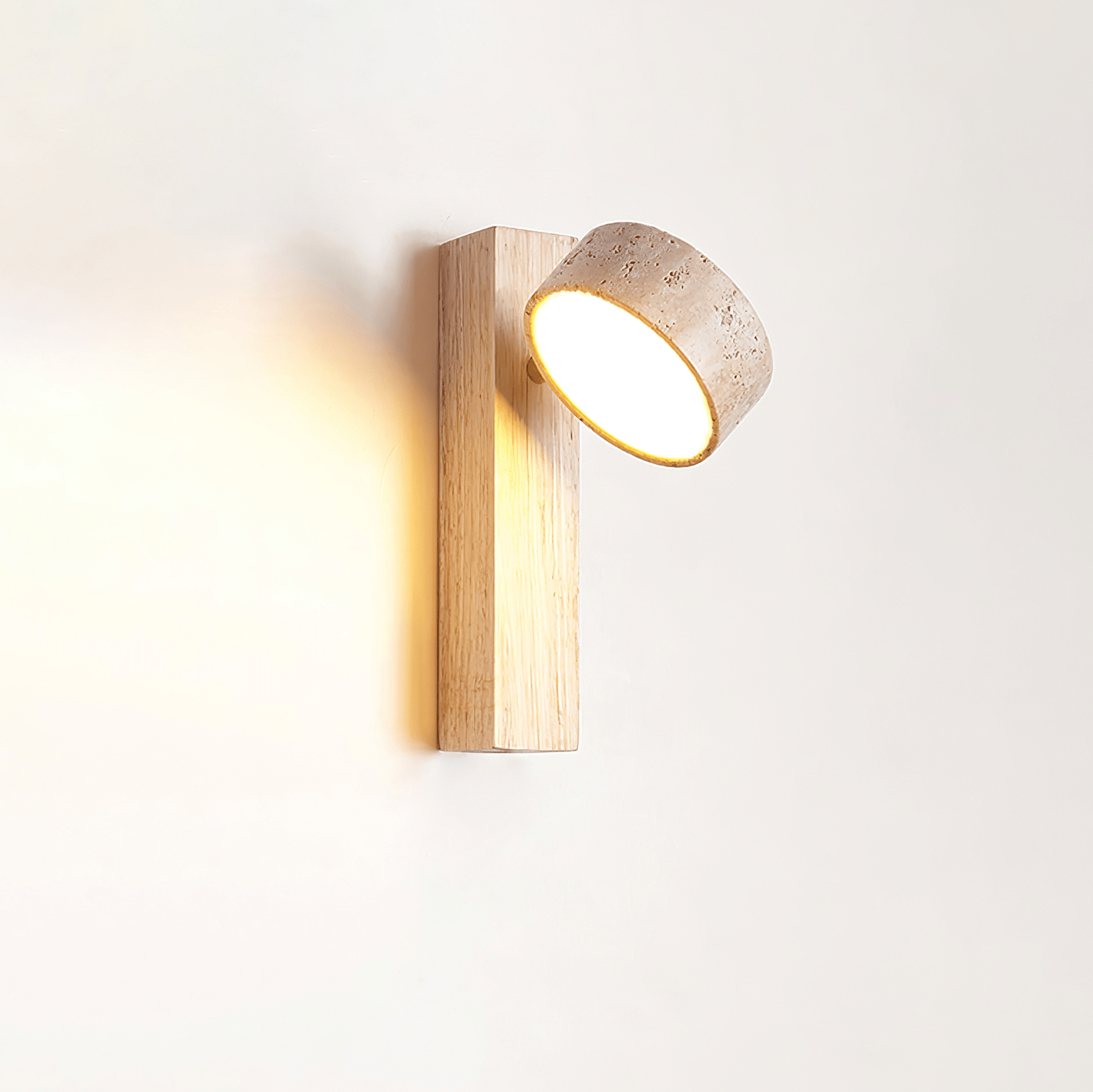 Ulvyna Cylinder-Stack Travertine Wall Light - Blowlighting