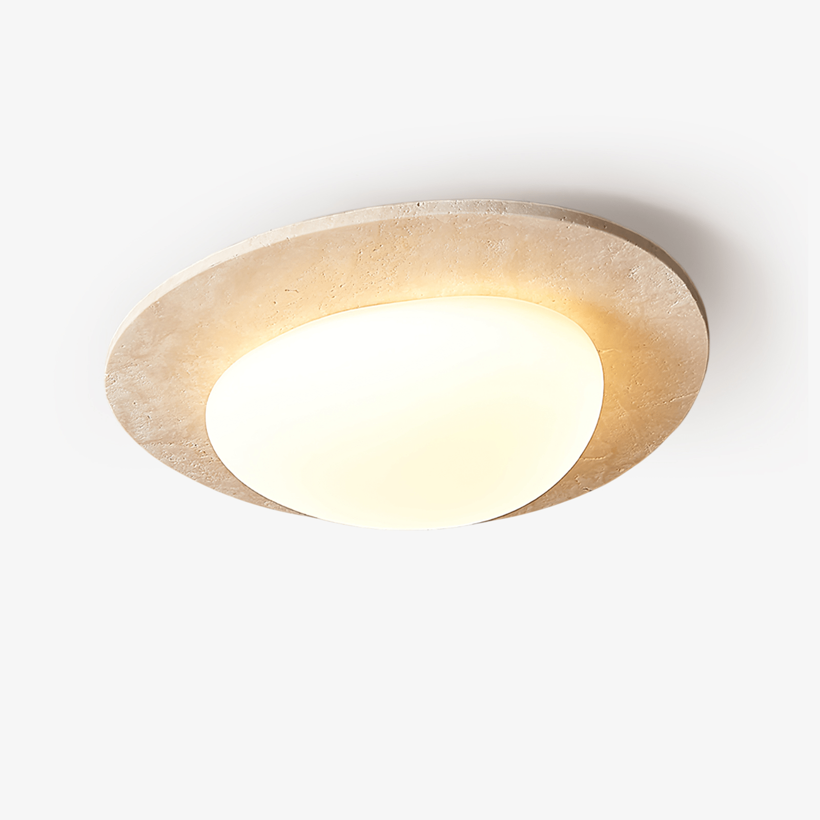 Orlaeisra Circular Travertine Ceiling Light - Blowlighting