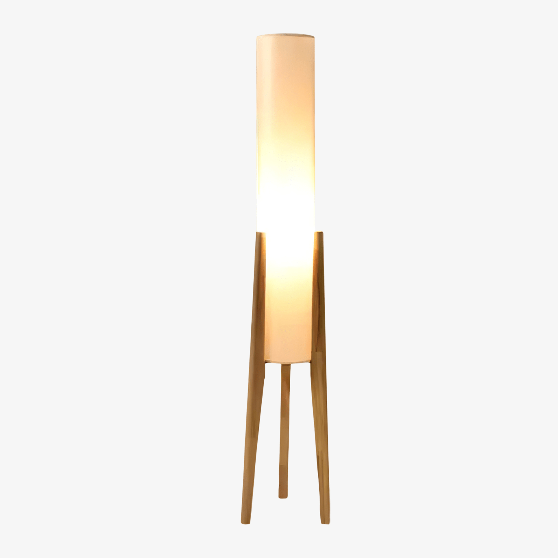 Tripod Walnut Floor Lamp - Blowlighting