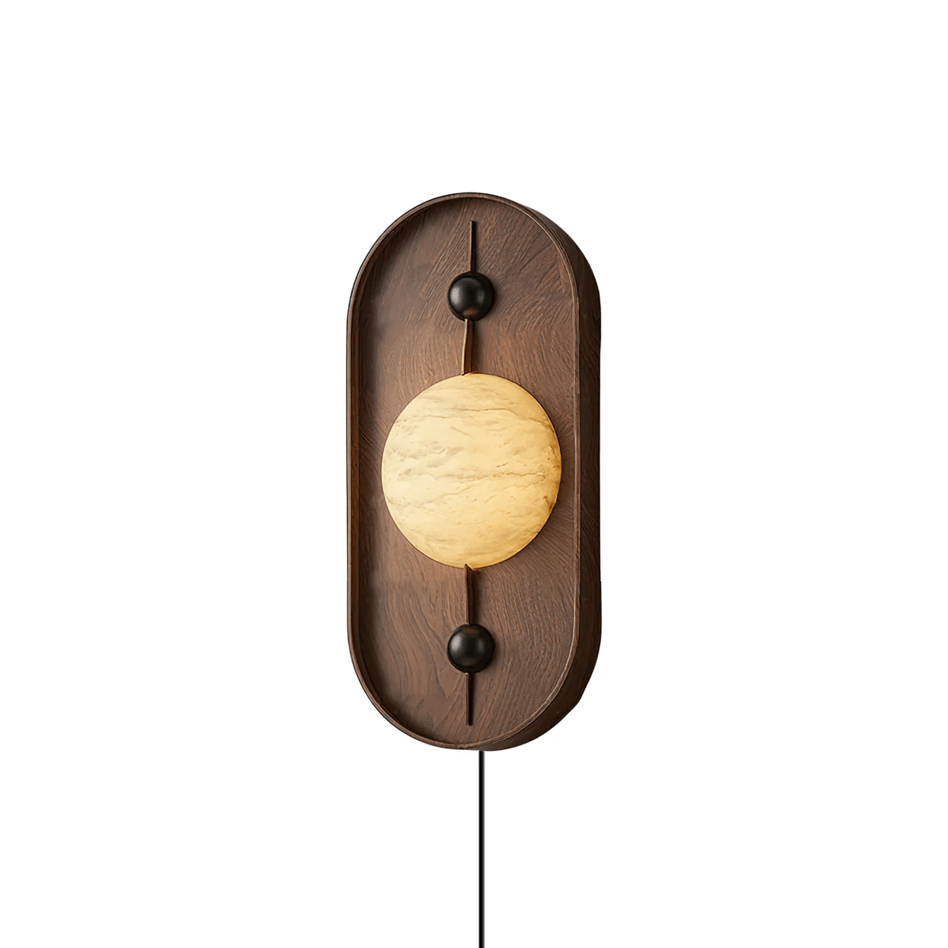 Lyvaran Oval Alabaster Wood Wall Light - Blowlighting