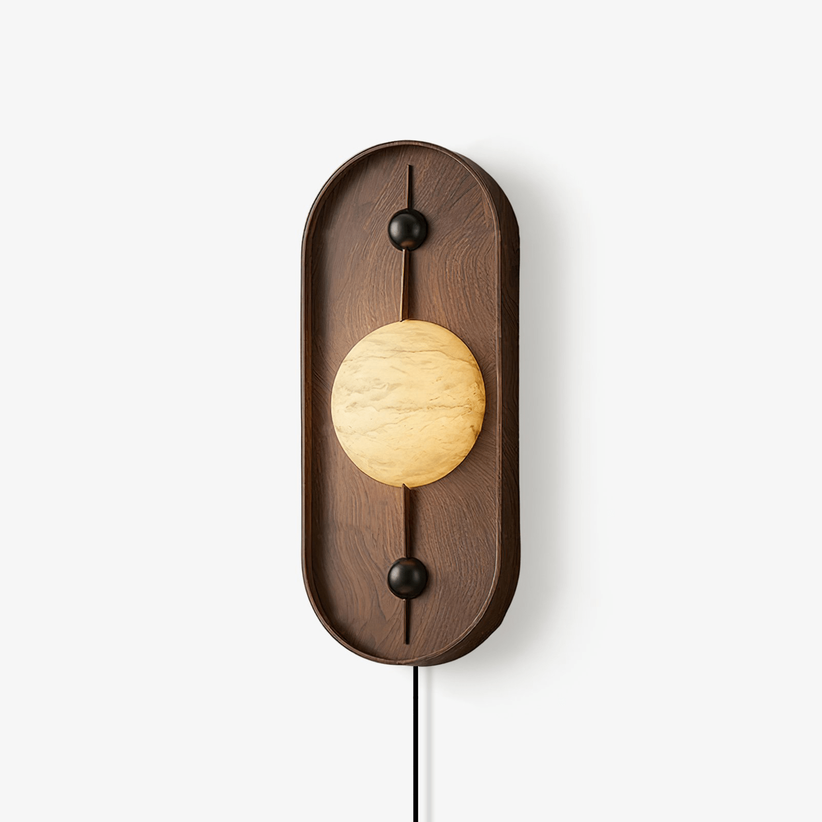 Lyvaran Oval Alabaster Wood Wall Light - Blowlighting