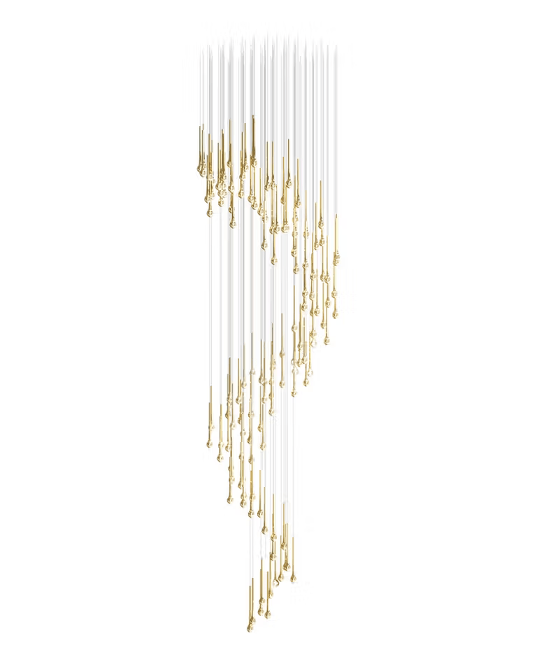 Cicarir Gradient Gold Glass Chandelier - Blowlighting
