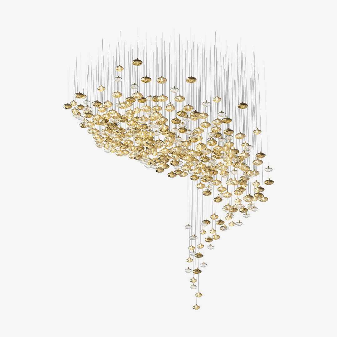 Elmarel Flowing Crystal Dining Chandelier - Blowlighting