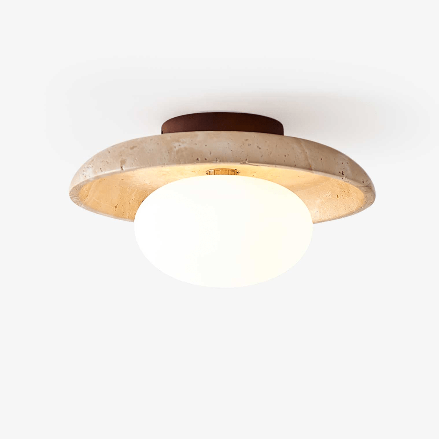 Cataliel Minimalist Travertine Ceiling Light - Blowlighting