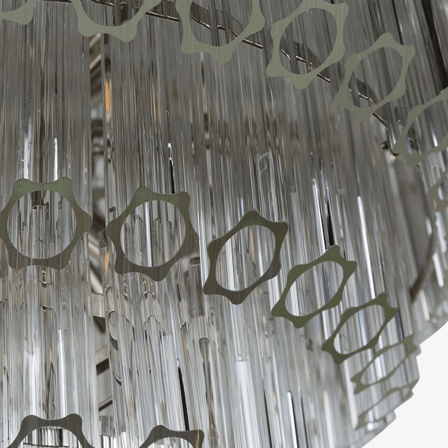 Aurora Chandelier Clear Glass Tube Layered Grande Vintage - Blowlighting