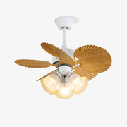 Aurelia Vintage Wood Glass Ceiling Fan Light - Blowlighting