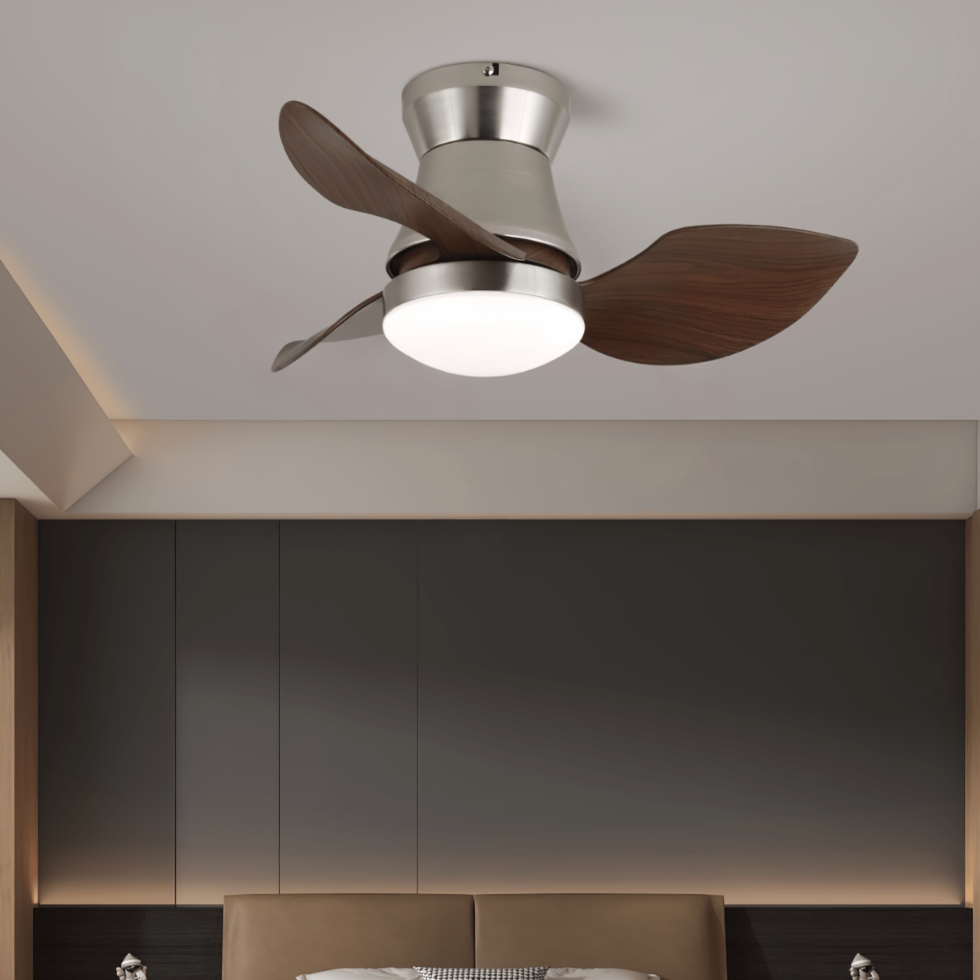 Kaelen Modern Wood Ceiling Fan Light - Blowlighting