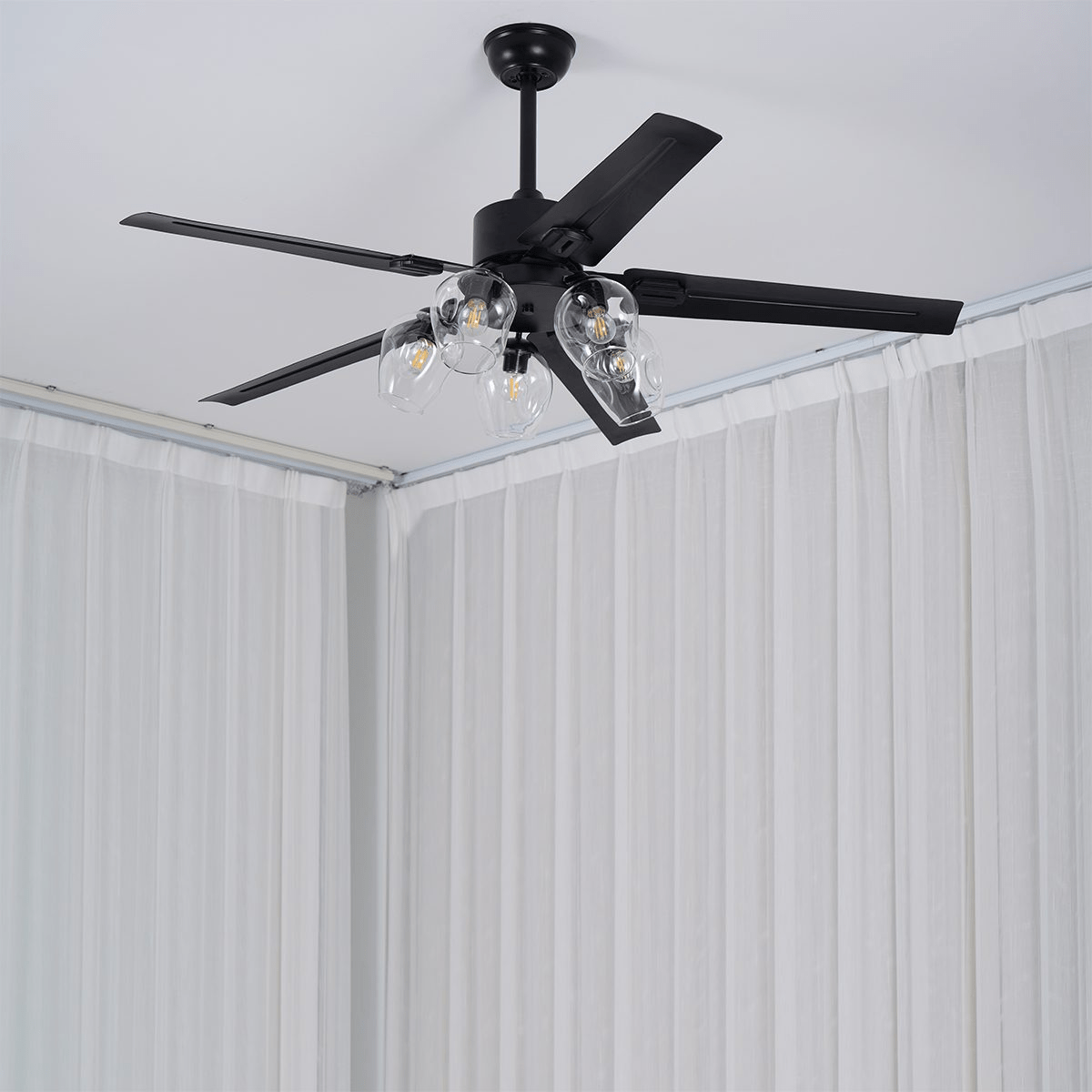 Black Vintage Ceiling Fan Light - Blowlighting