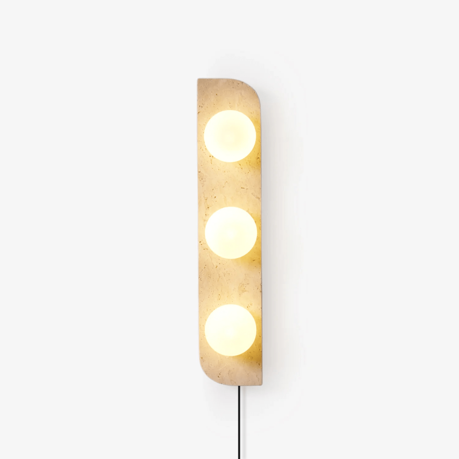 Zophaor Minimalist Travertine Plug-In Wall Light - Blowlighting