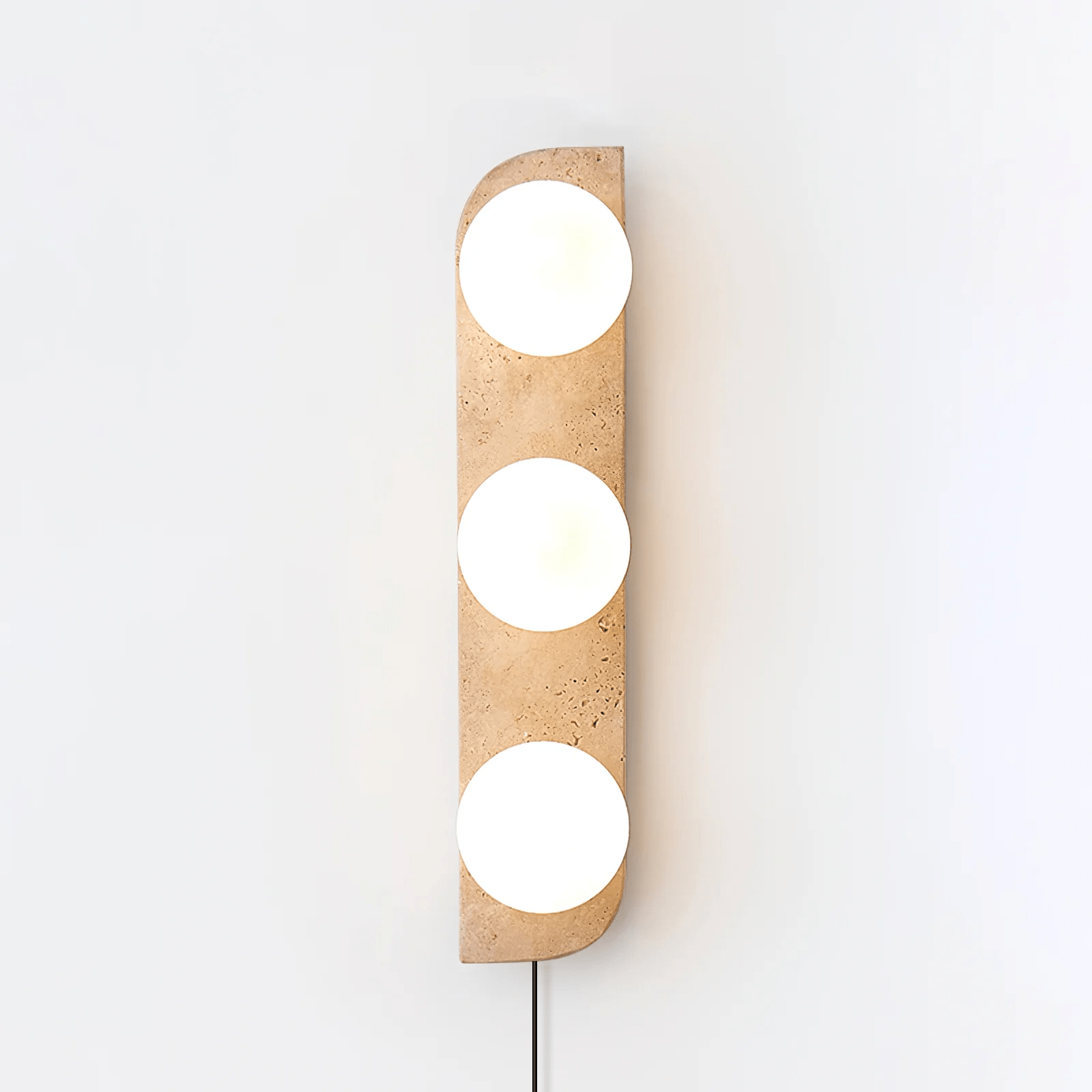Zophaor Minimalist Travertine Plug-In Wall Light - Blowlighting