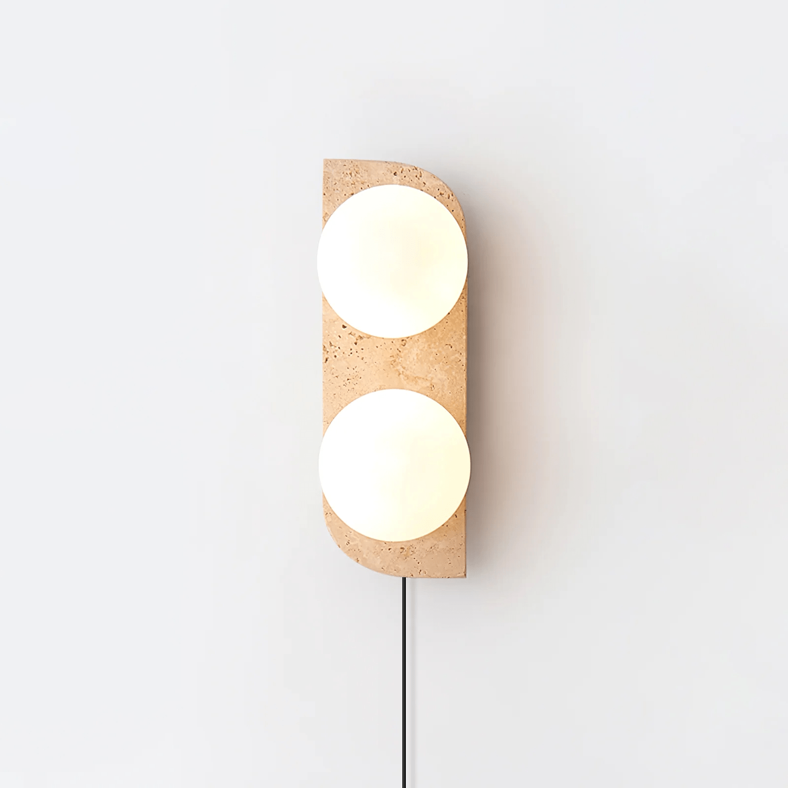 Zophaor Minimalist Travertine Plug-In Wall Light - Blowlighting