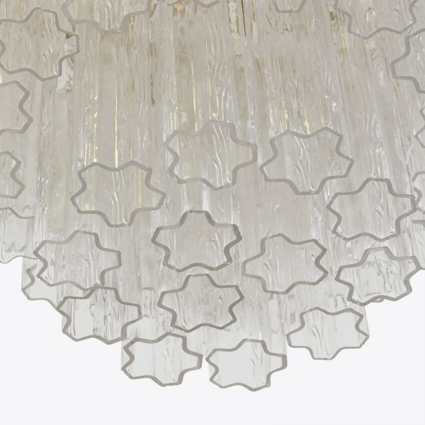 Aurora Chandelier Four Tier Fluted Glass - Blowlighting