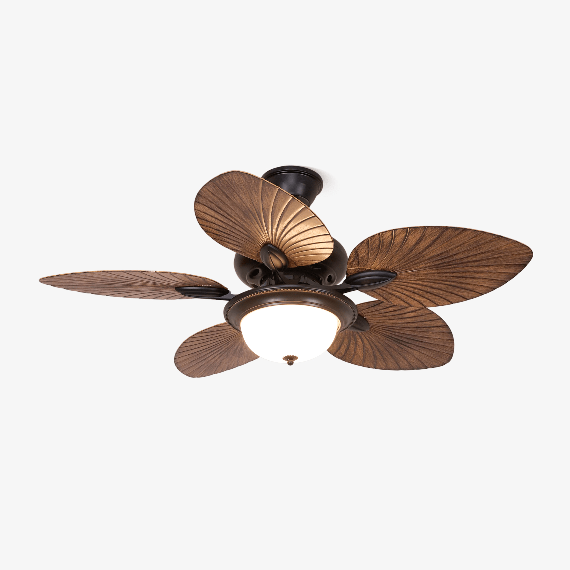 Alora Tropical Wood Ceiling Fan Light - Blowlighting