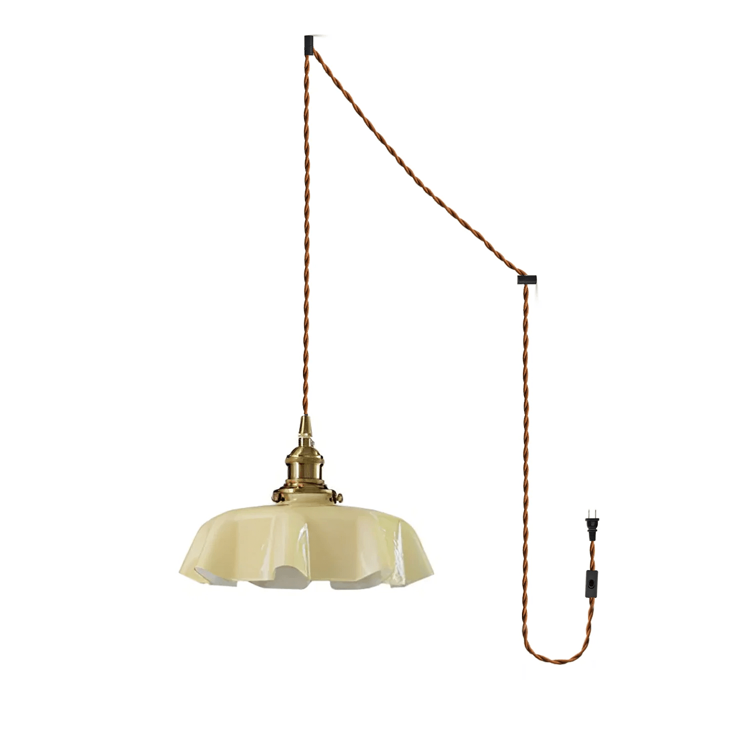 French Flower Pendant Swag Light - Blowlighting