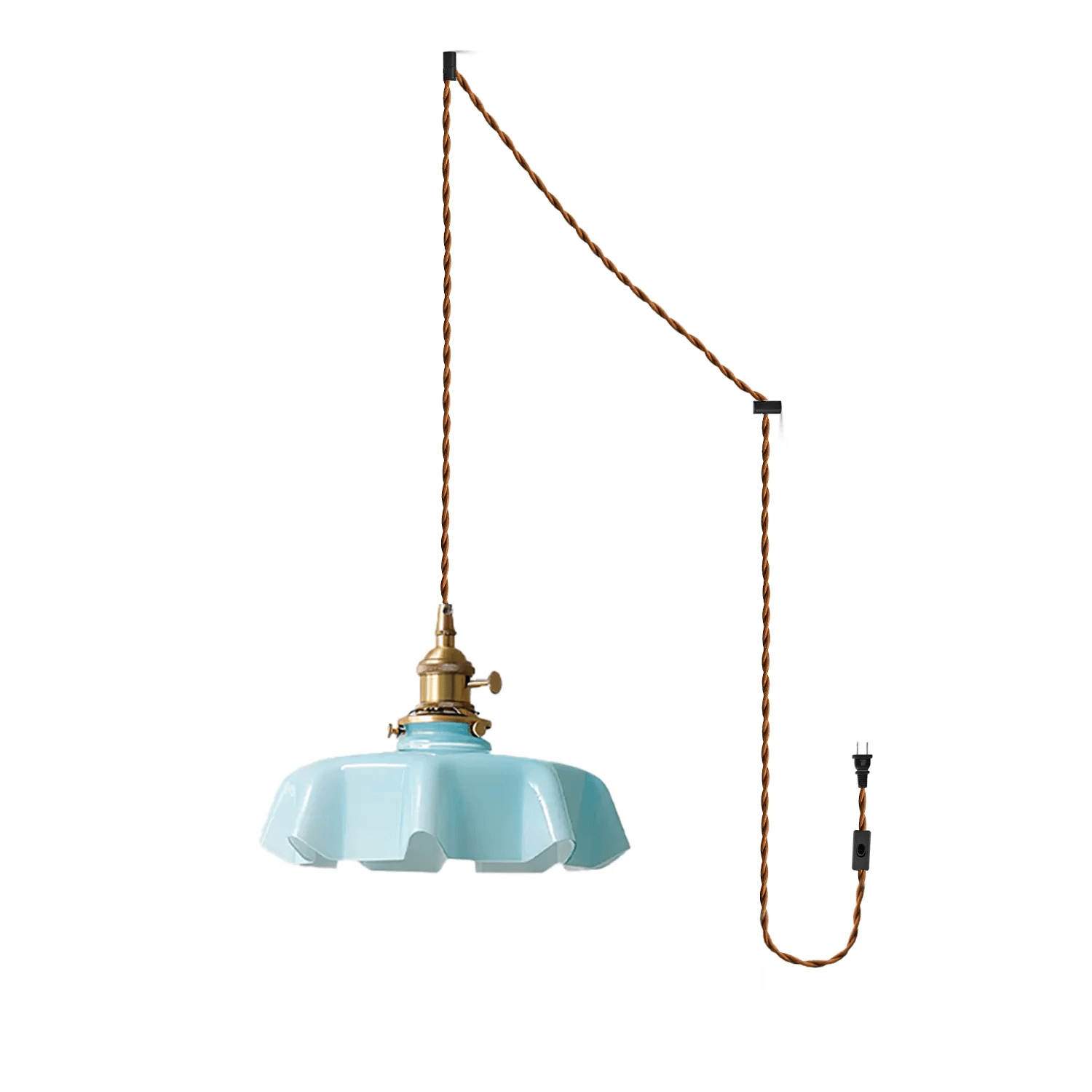 French Flower Pendant Swag Light - Blowlighting
