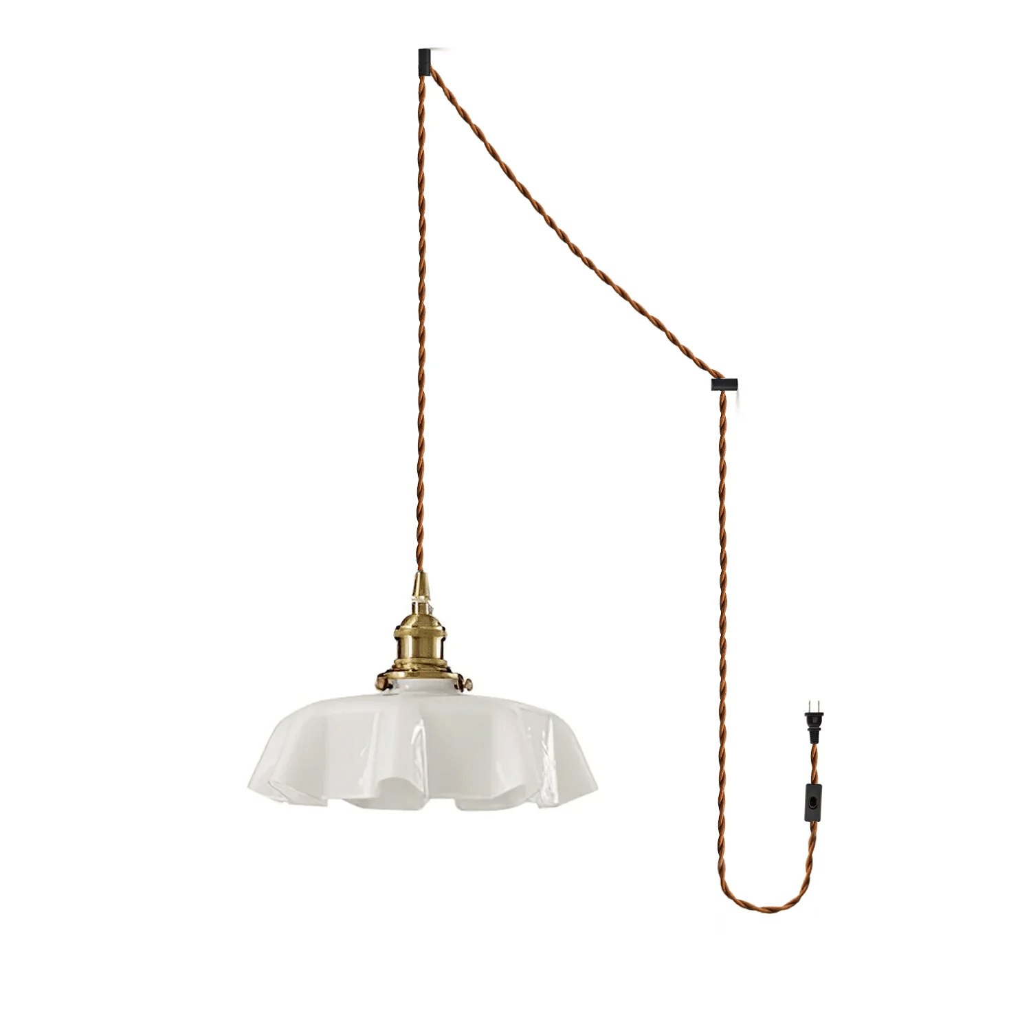 French Flower Pendant Swag Light - Blowlighting