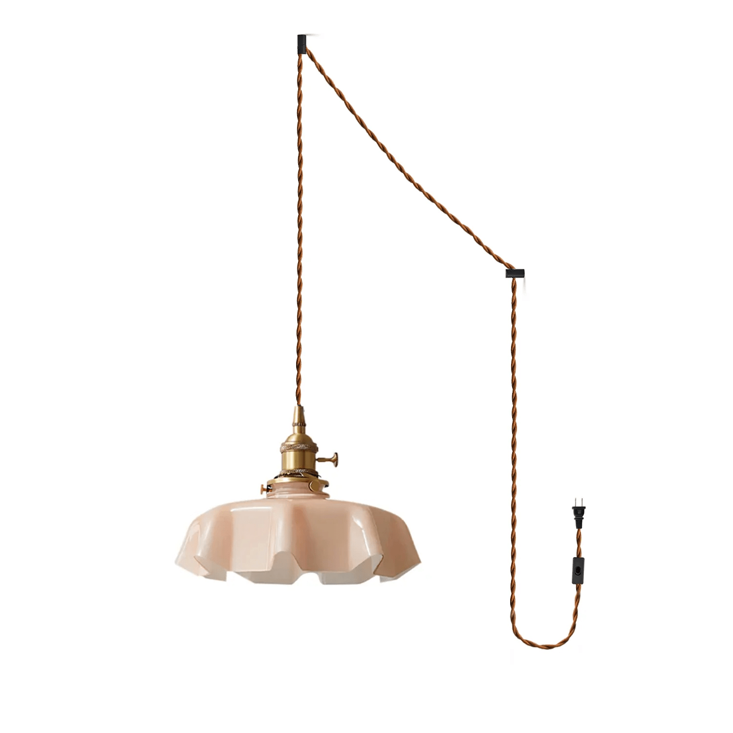French Flower Pendant Swag Light - Blowlighting