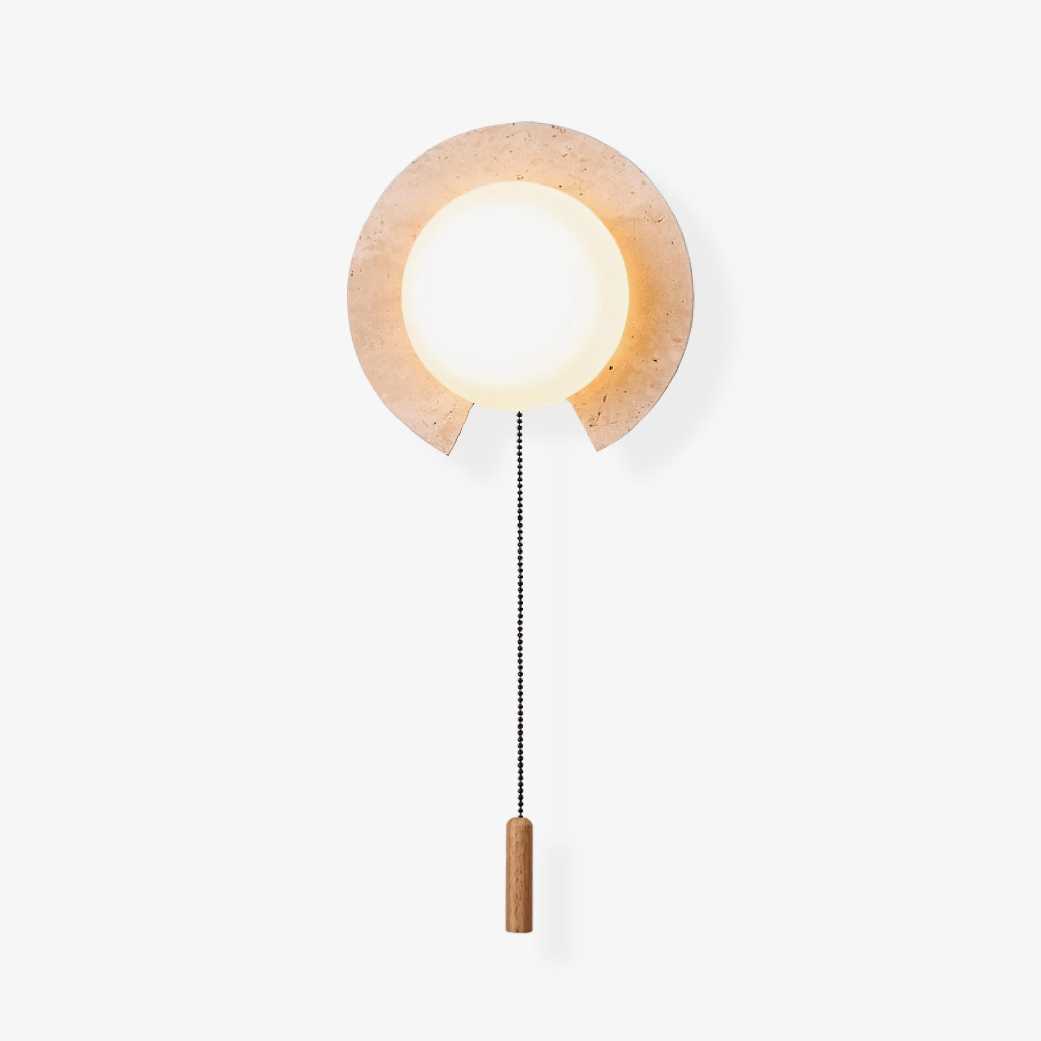 Zamaryra Semi-Circular Travertine Wall Light - Blowlighting