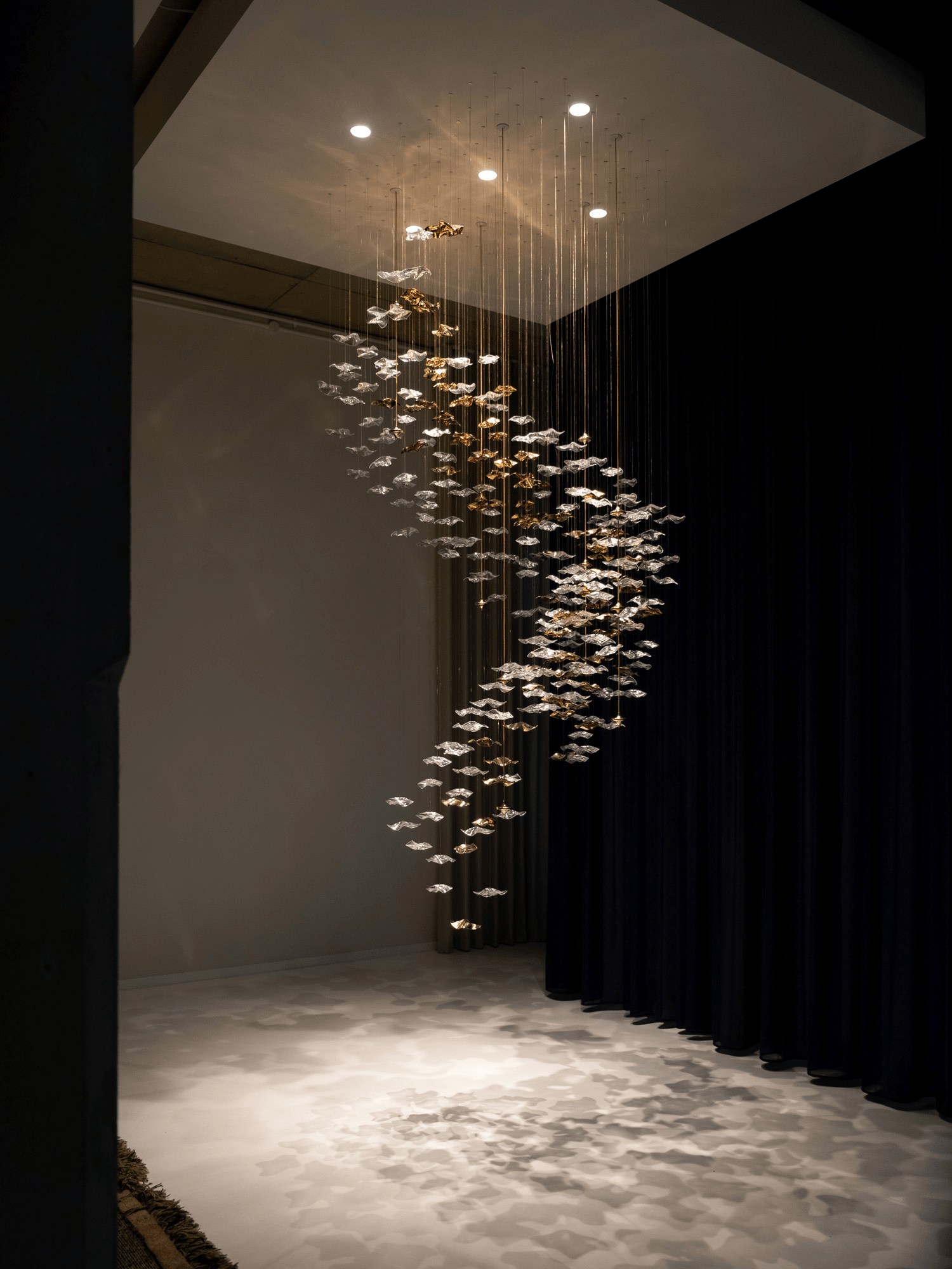 Nephele Crystal Leaf Chandelier - Blowlighting