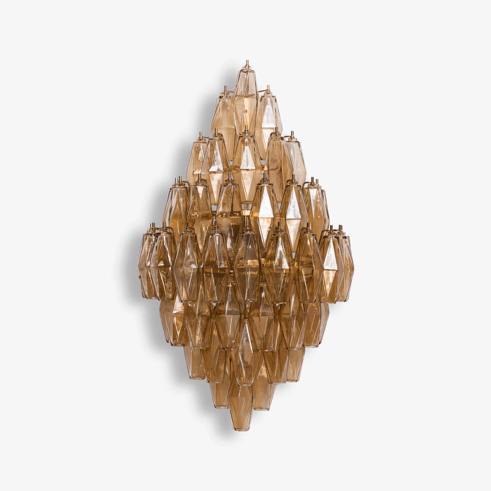Aurora Wall Light Amber Diamond Polyhedron Vintage - Blowlighting