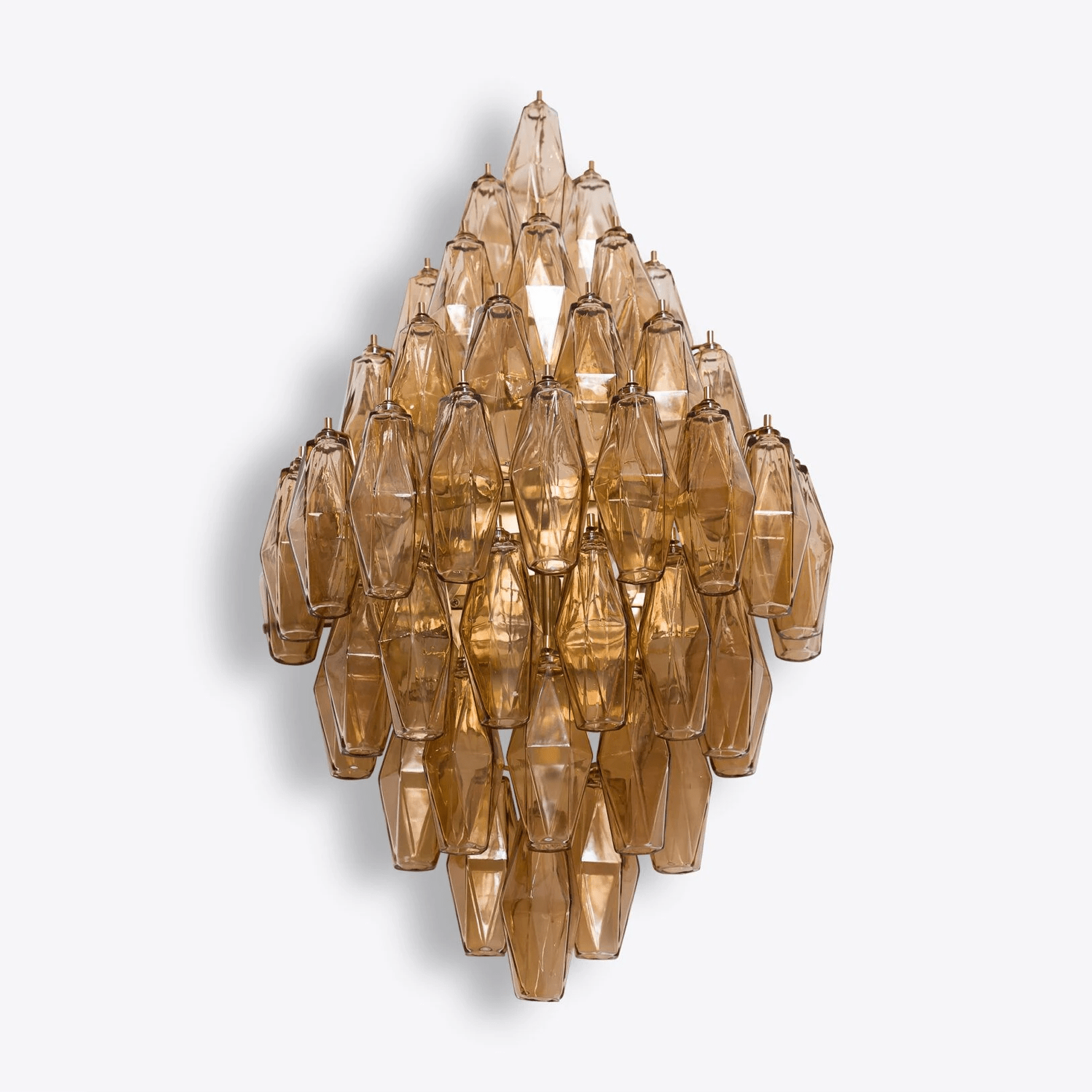 Aurora Wall Light Amber Diamond Polyhedron Vintage - Blowlighting