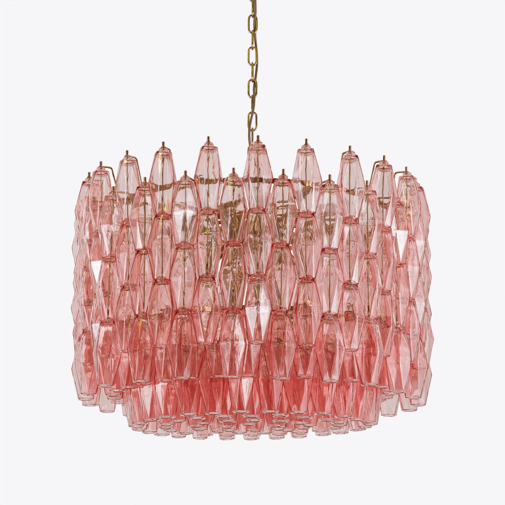 Aurora Chandelier Drum Amber Glass Elegant - Blowlighting
