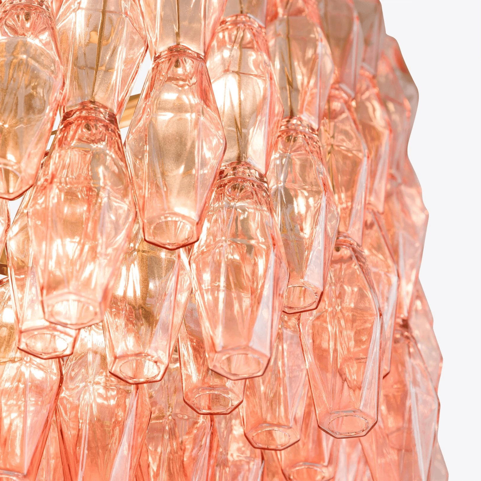 Aurora Chandelier Drum Amber Glass Elegant - Blowlighting