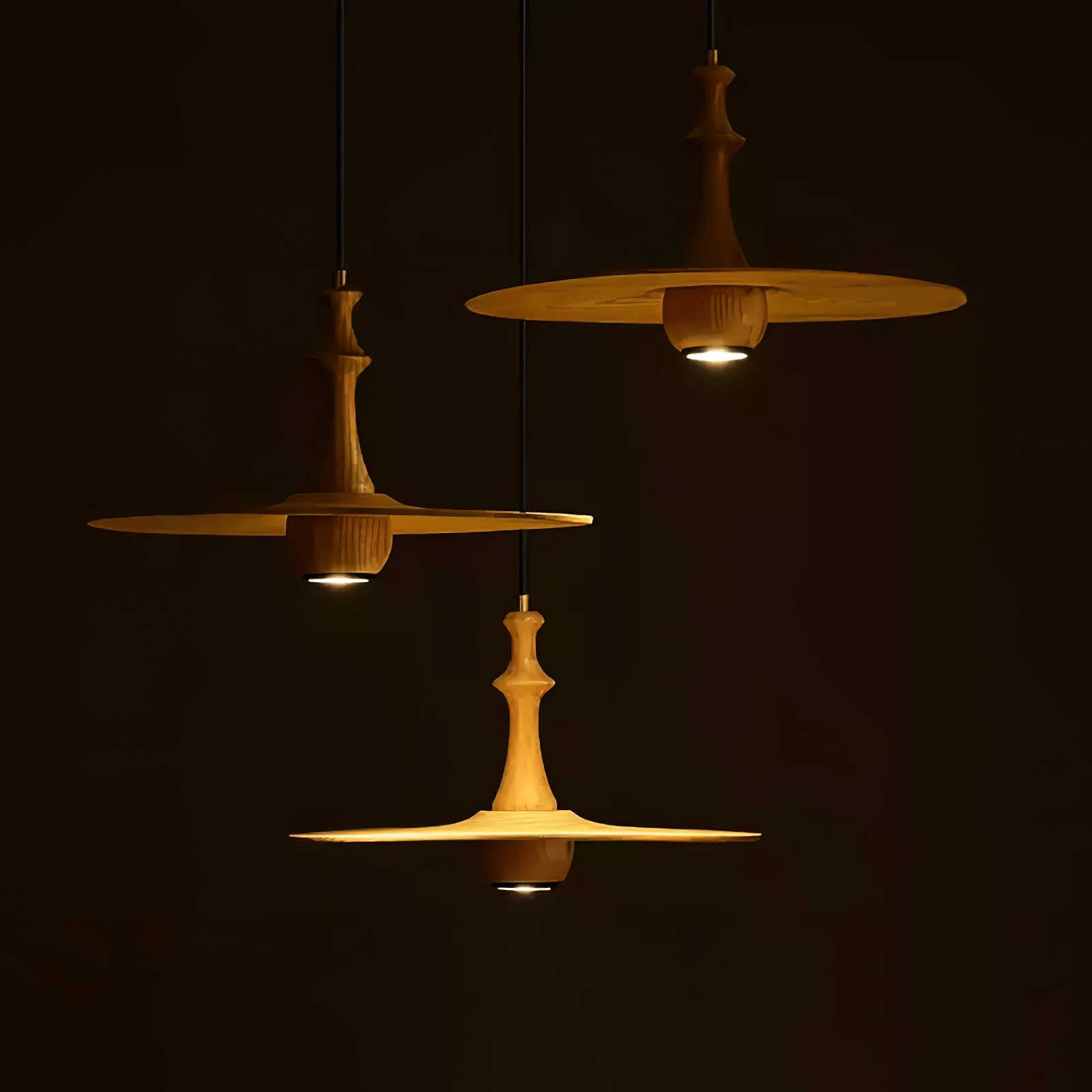 Wooden Spin Pendant Light - Blowlighting